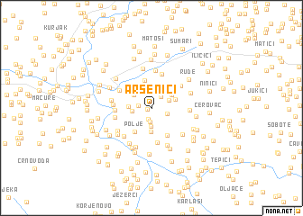 map of Arsenići