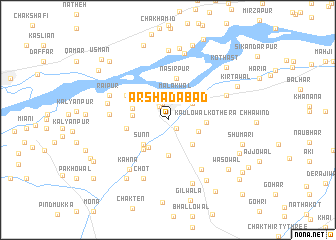 map of Arshadābād