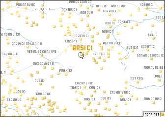 map of (( Arsići ))