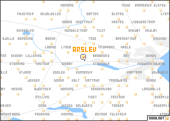 map of Årslev