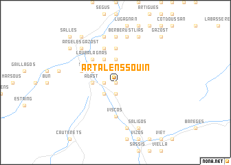 map of Artalens-Souin