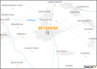 map of Artemivsʼk