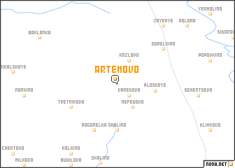 map of Artëmovo