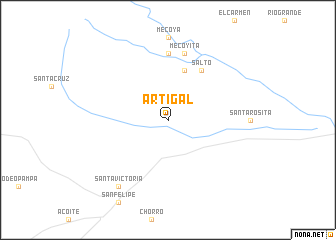 map of Artigal