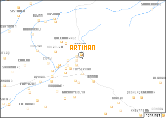 map of Ārtīmān