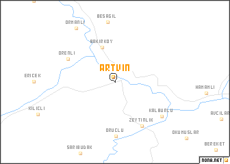 map of Artvin