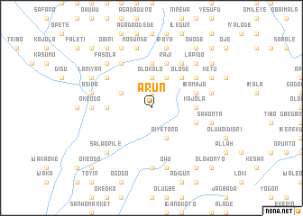 map of Arun
