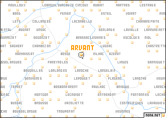 map of Arvant