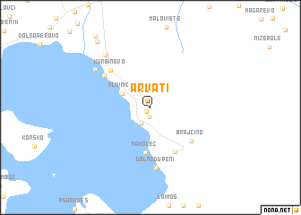 map of Arvati