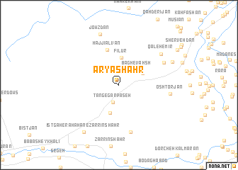 map of Āryā Shahr