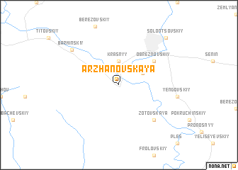 map of Arzhanovskaya