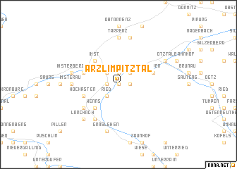 map of Arzl im Pitztal