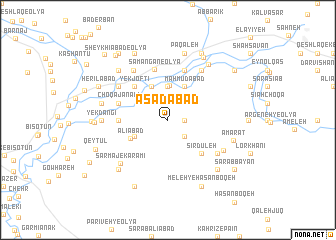 map of Asadābād