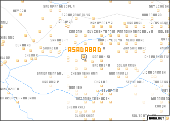 map of Asadābād