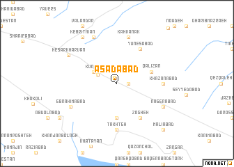 map of Asadābād