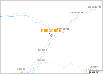 map of Asadābād