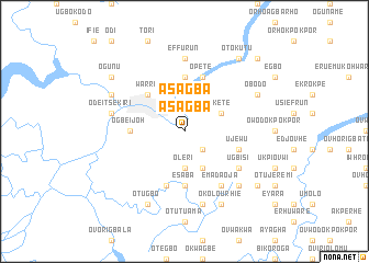 map of Asagba