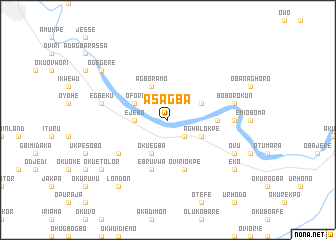 map of Asagba