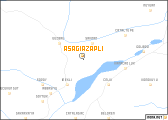 map of Aşağıazaplı