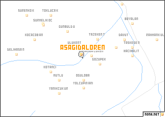 map of Aşağıdalören