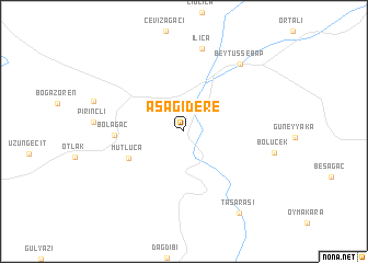 map of Aşağıdere