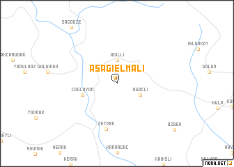 map of Aşağıelmalı