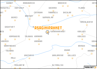 map of Aşağımirahmet