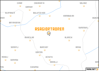 map of Aşağıortaören