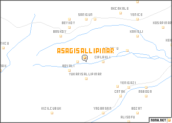 map of Aşağısallıpınar