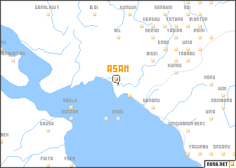 map of Asam