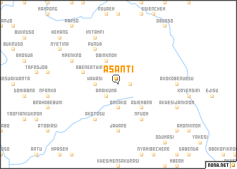 map of Asanti