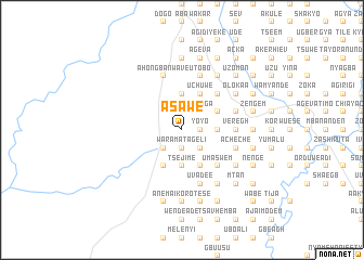 map of Asawe