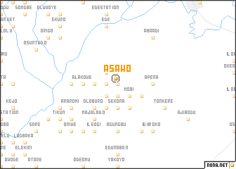 map of Asawo