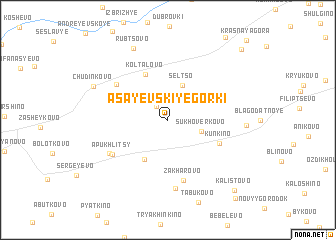 map of Asayevskiye Gorki