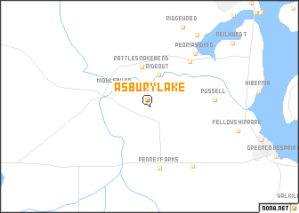 map of Asbury Lake