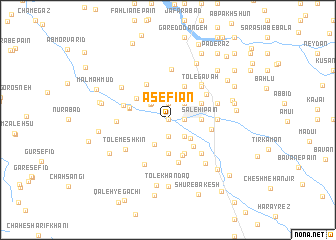 map of Āsefīān