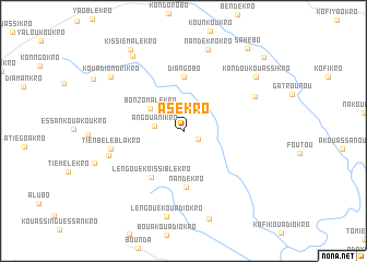 map of Asékro