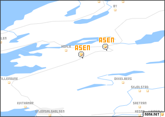 map of Åsen