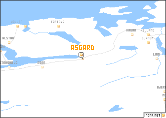 map of Åsgard