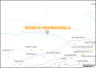 map of Ashagy Kyurdmakhmudlu