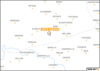map of Ashbrook