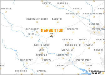 map of Ashburton