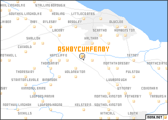 map of Ashby cum Fenby