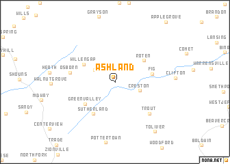 map of Ashland