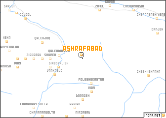 map of Ashrafābād