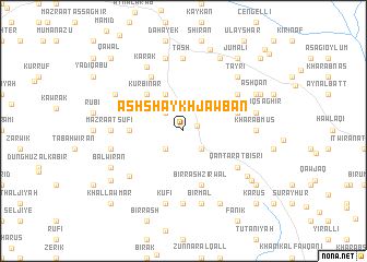 map of Ash Shaykh Jawbān