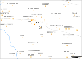map of Ashville