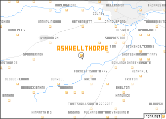 map of Ashwellthorpe