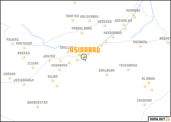 map of Āsīāābād