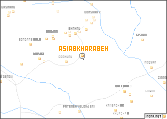 map of Āsīāb Kharābeh